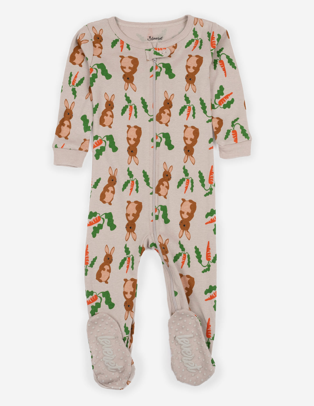 Baby Footed Beige Bunny Pajamas – Leveret Clothing