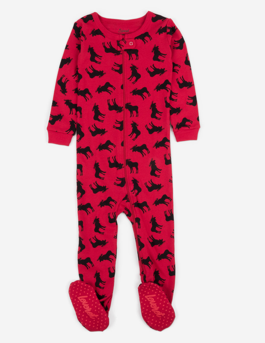 red moose baby footed pajama