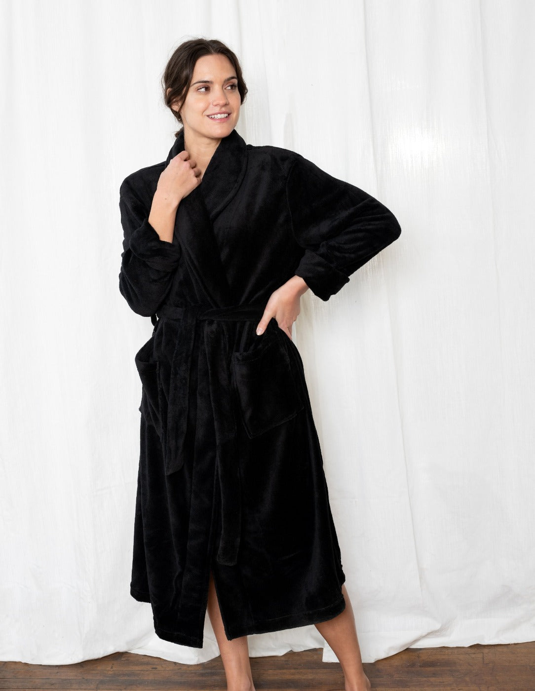 Leveret Women's Soft Micro Fleece Bathrobe Leveret Clothing