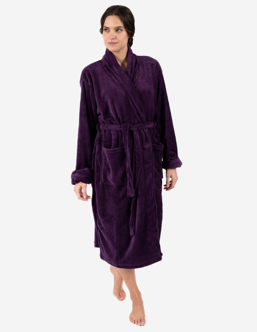 Leveret Women's Soft Micro Fleece Bathrobe Leveret Clothing