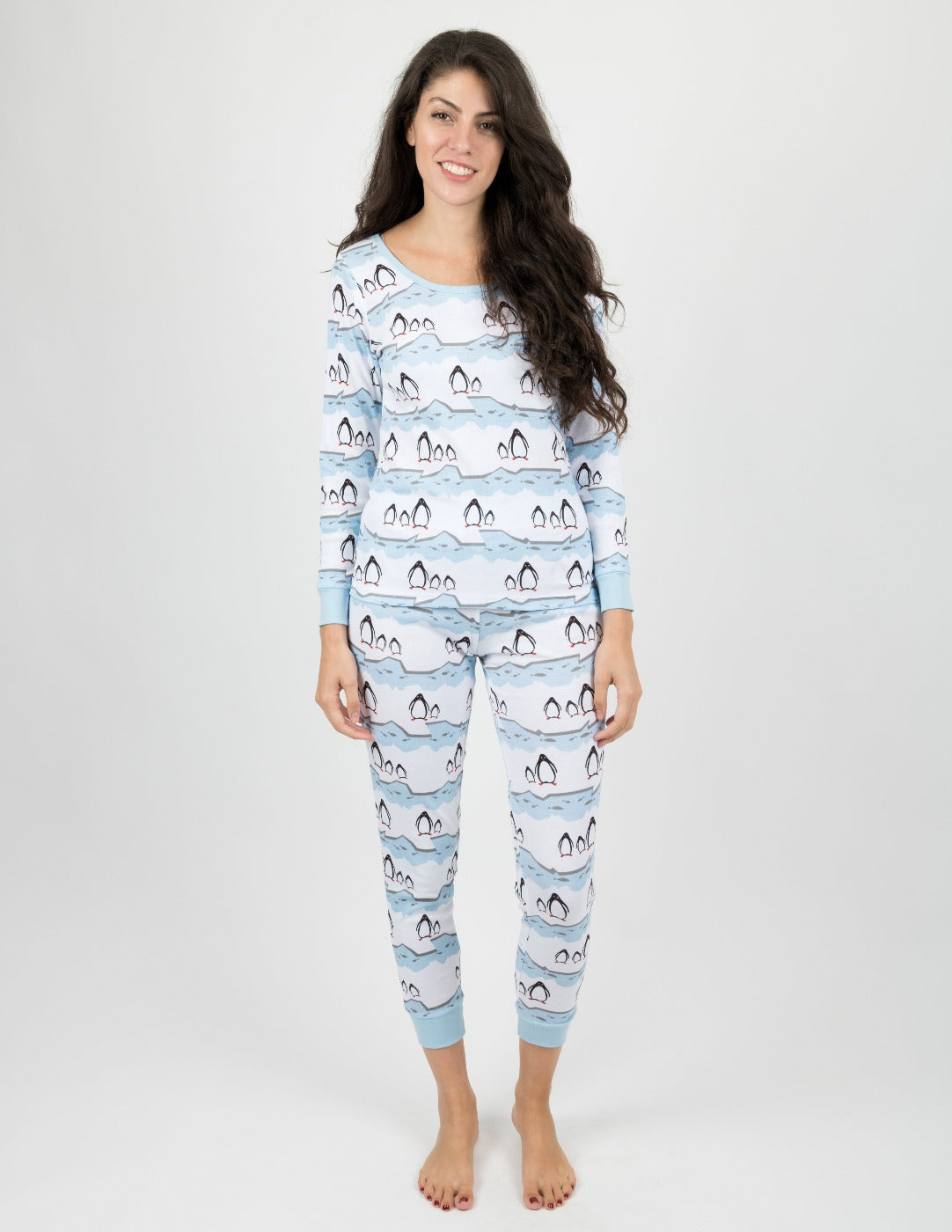 blue penguin women's cotton pajamas