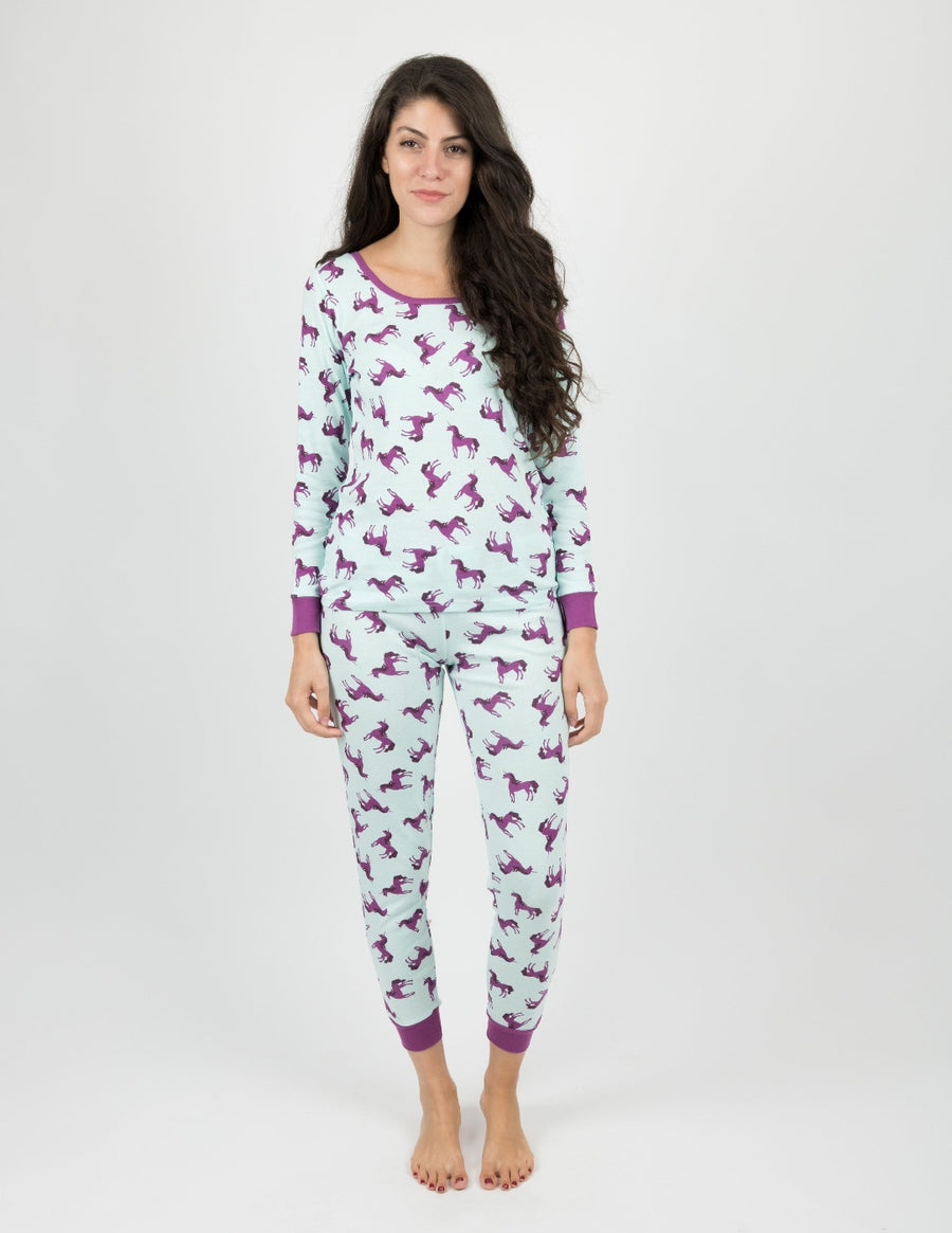Leveret Women's Unicorn & Horse Pajamas – Leveret Clothing