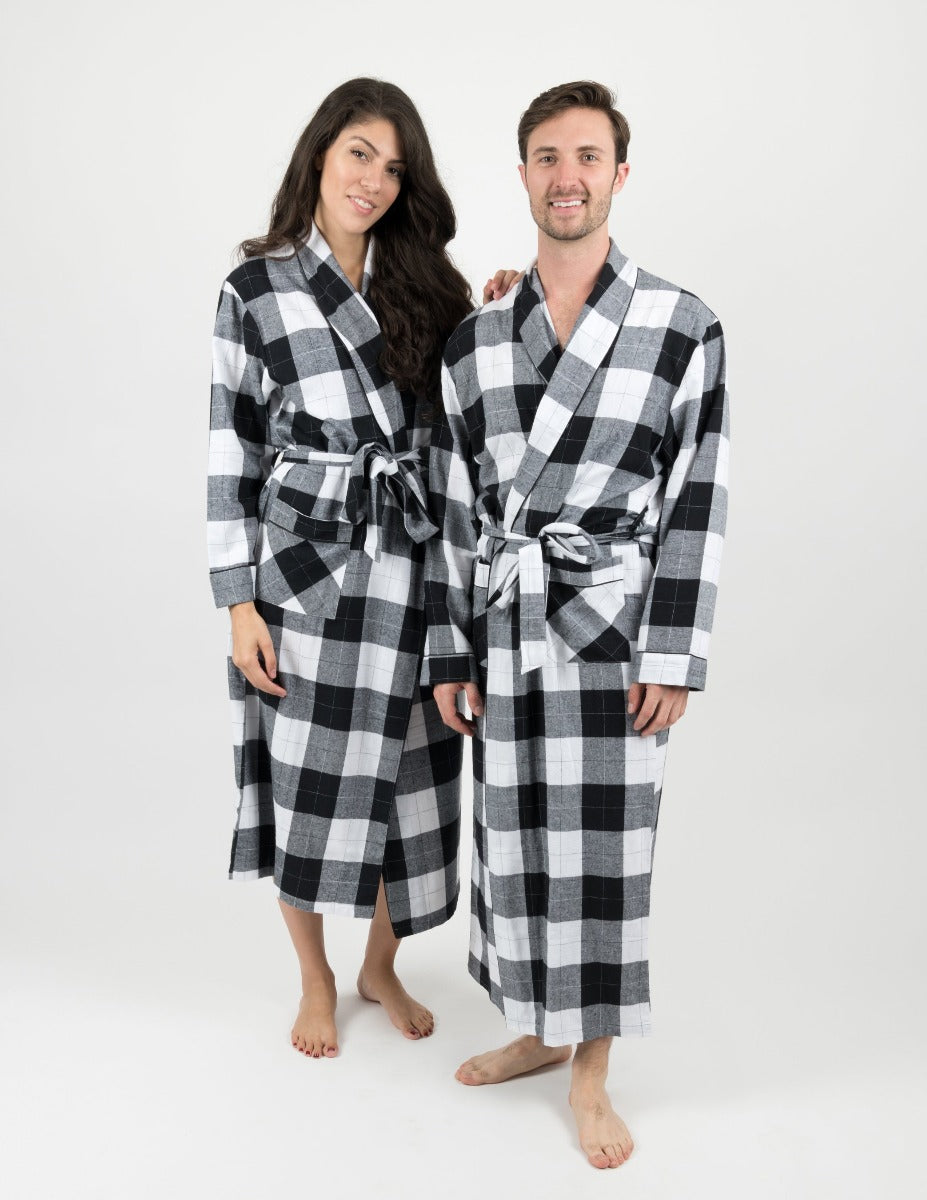 WOMEN'S FLANNEL ROBES - LEVERET Leveret Clothing WOMEN'S FLANNEL ROBES - LEVERET Leveret Clothing