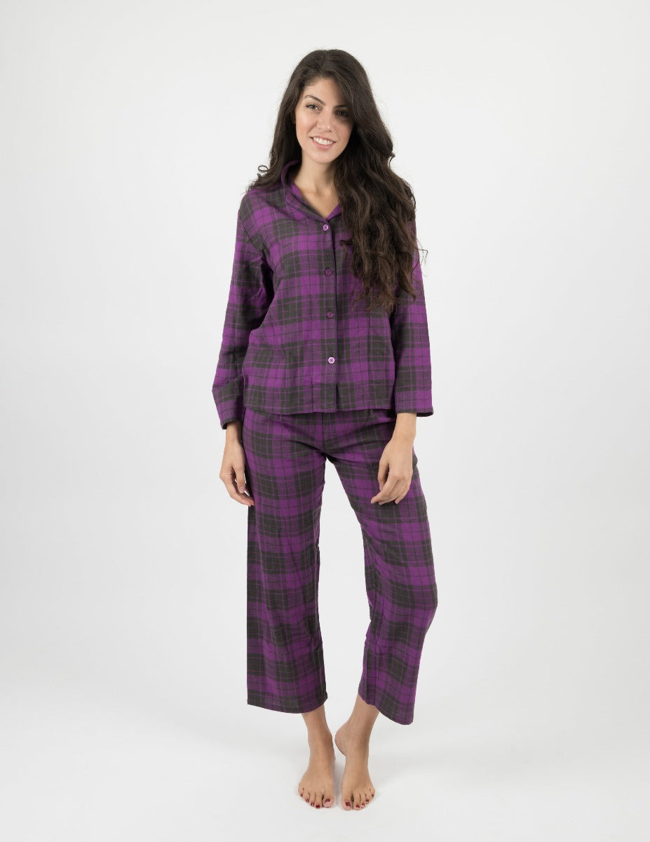 Just Love Women's 100% Cotton Pajama Set – "Wake Me" Short Sleeve Pjs (Black, Medium)
