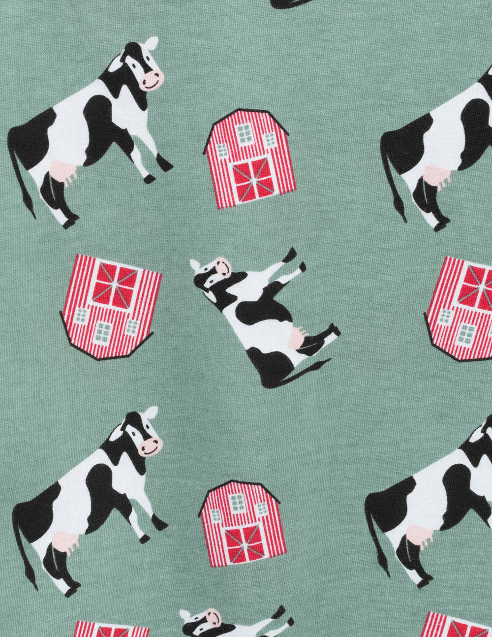 blue cow print baby footed pajama