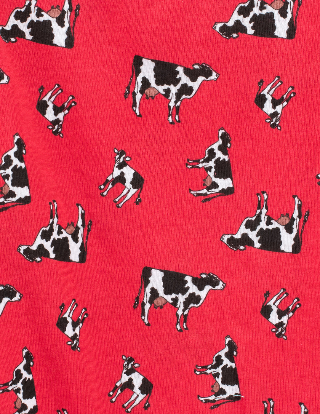 red cow print men's cotton pajama