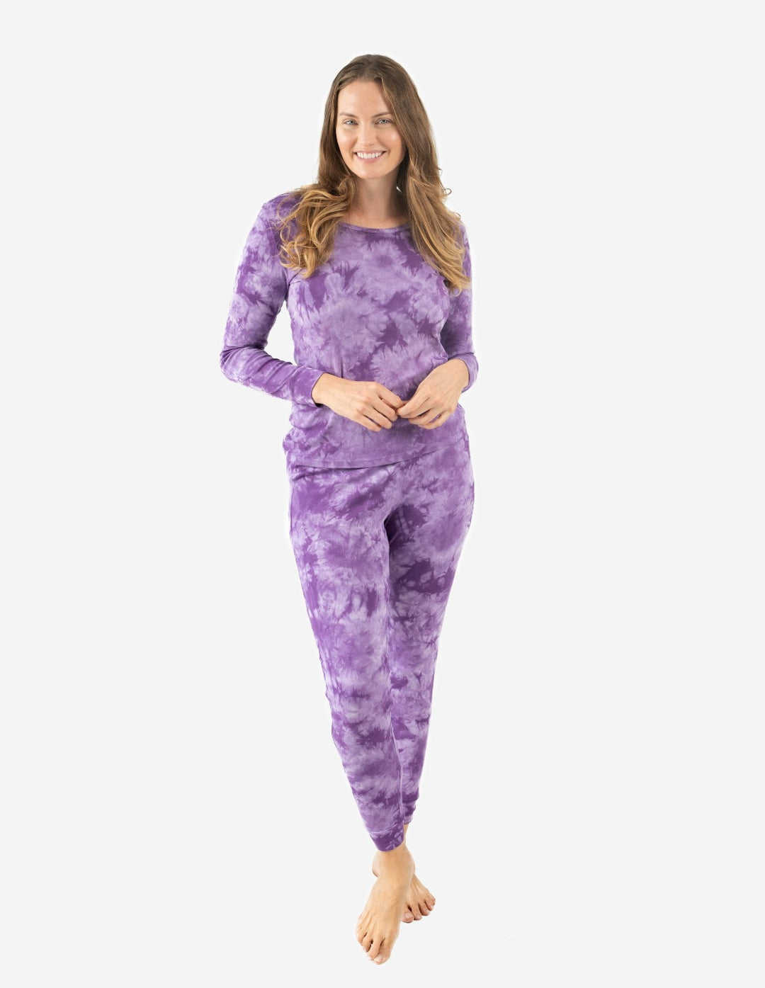 Women's Purple Mix Tie Dye Cotton Pajamas – Leveret Clothing